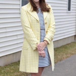 Yellow Houndstooth Coat Banana Republic Size L
